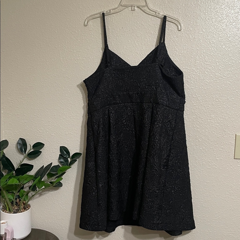 BloomChic A-line Rosette Black Mini Dress - Picture 9 of 13